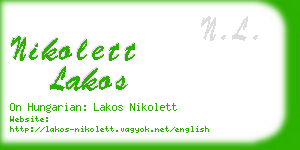 nikolett lakos business card